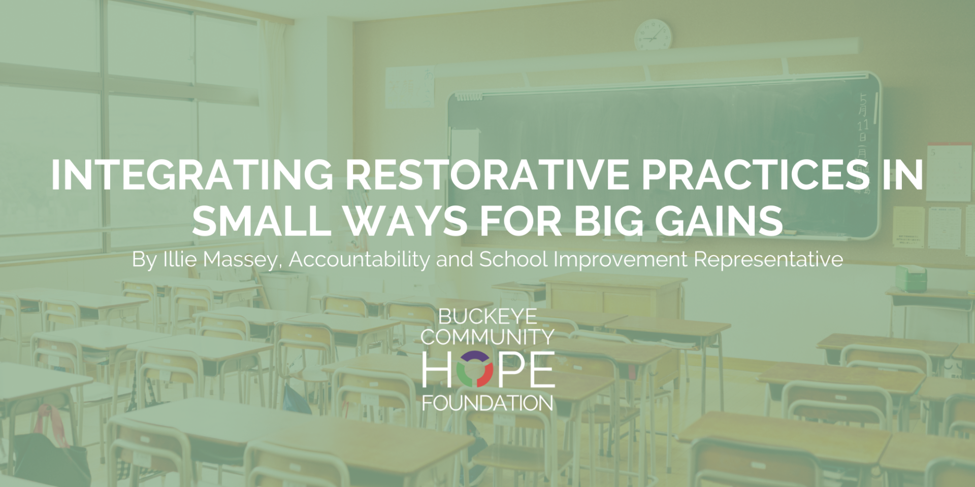 Integrating Restorative Practices in Small Ways for Big Gains